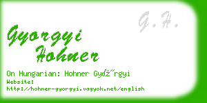 gyorgyi hohner business card